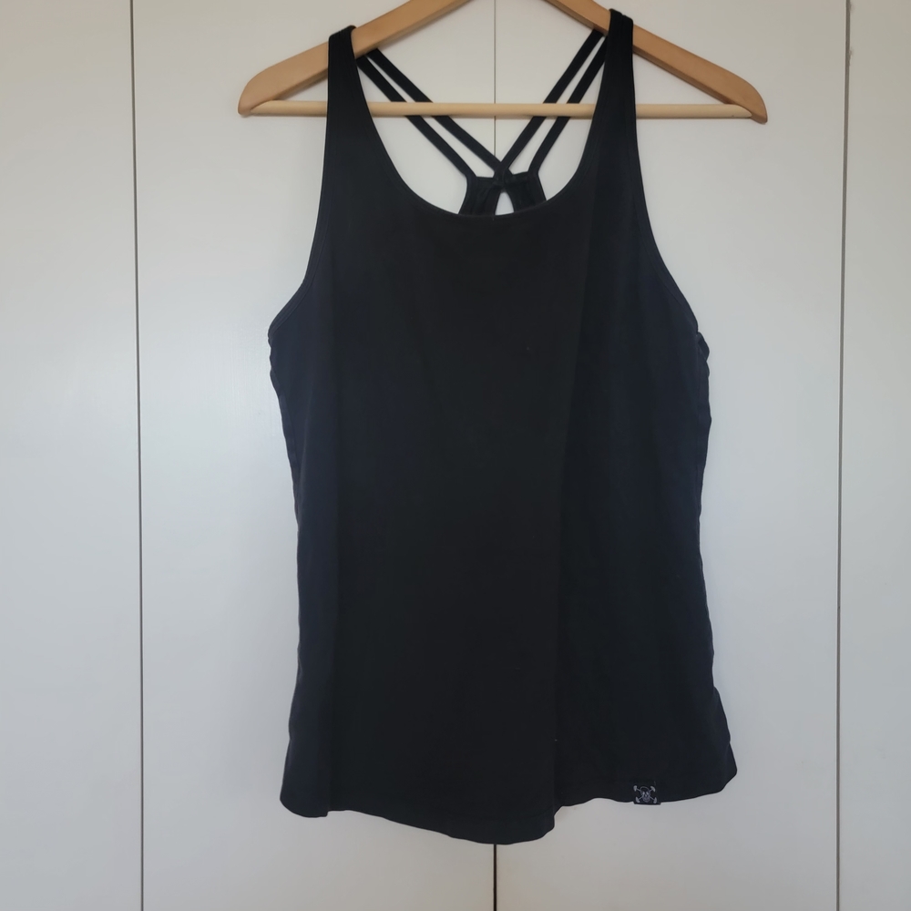 Constantly Varied Gear Black Strappy Tank Top Open Back.  XL